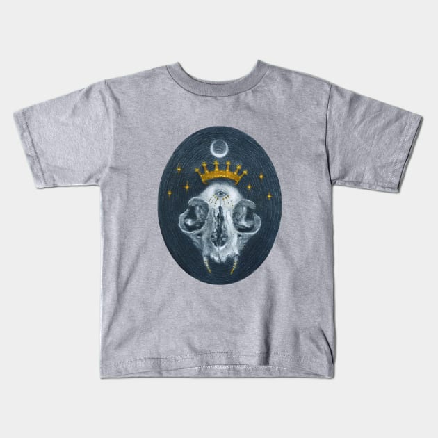 Skull Queen Kids T-Shirt by babswebb